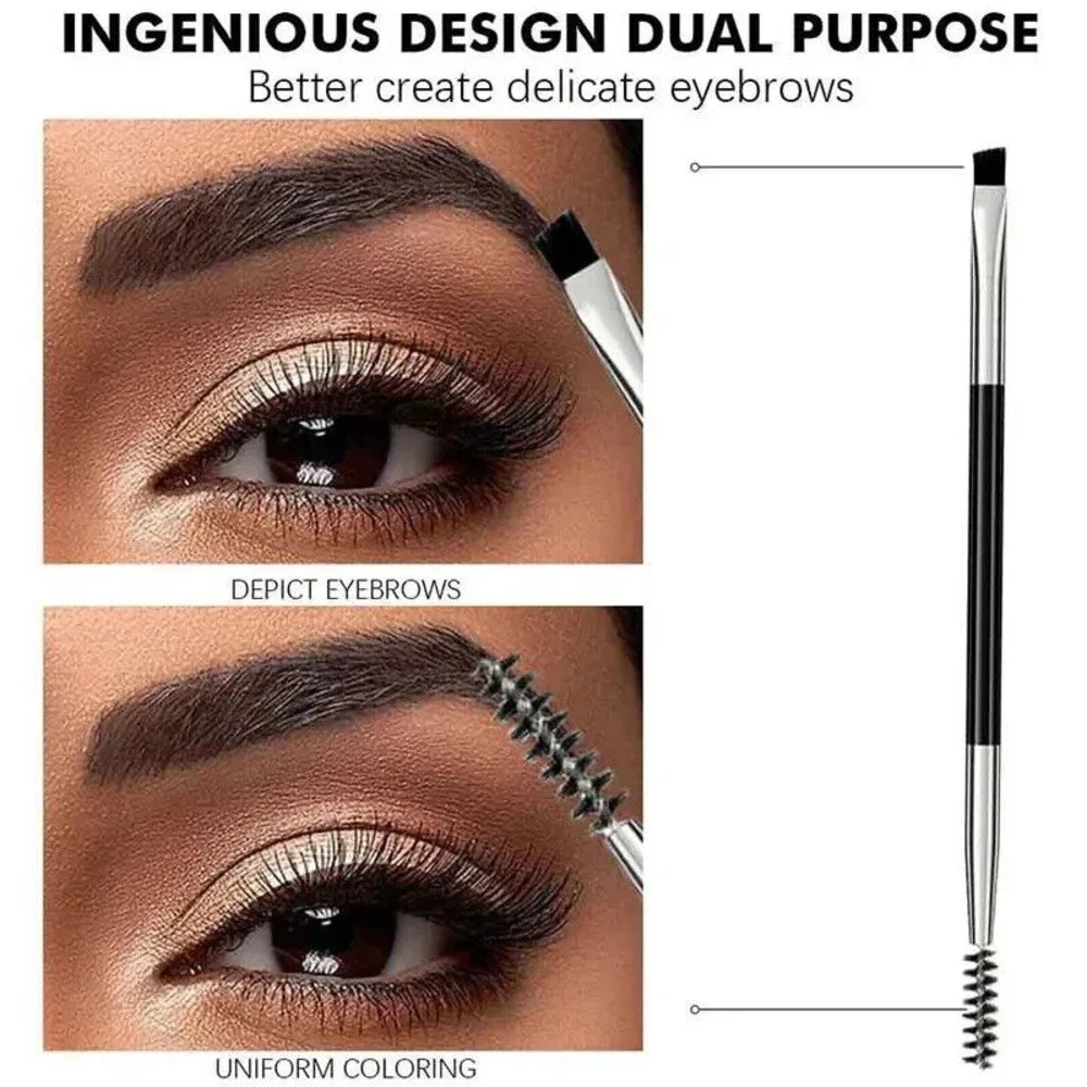 Brow Pomade Eyebrow Stamp Stencil Kit Dark Brown #2 AVP Cosmetics NIB